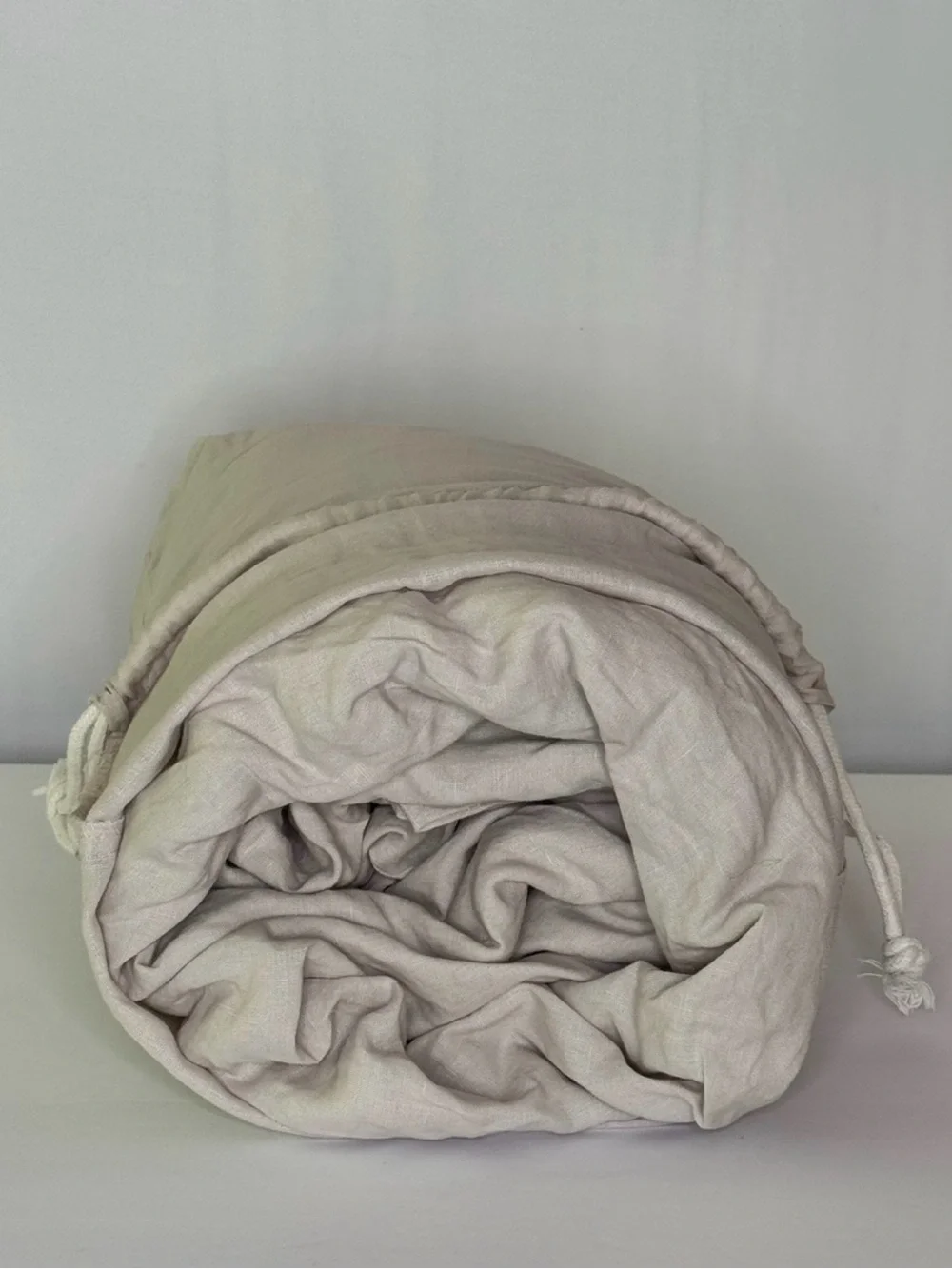 Quince European Linen Duvet Cover Set | Full/Queen | Natural Chambray